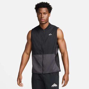NWT Nike Trail Aireez Men's Running Packable Vest Medium Black FN4004-010